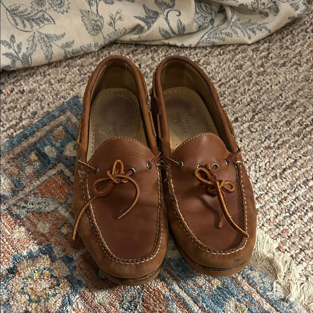 L.L. Bean Brown Leather Loafers for Men moccasins